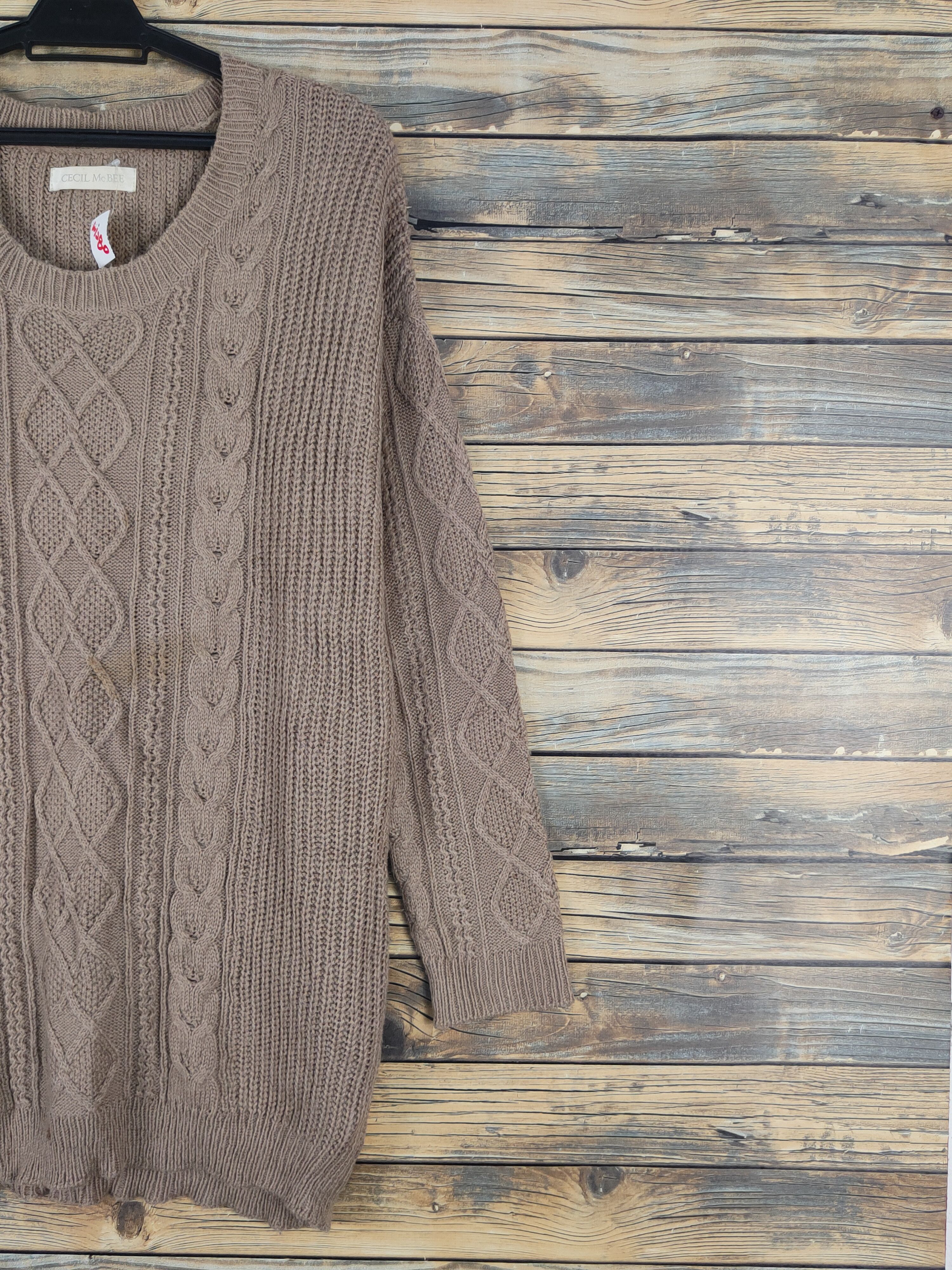 Aran Isles Knitwear × Japanese Brand × Vintage Cecil McBee Brown Knitwear Sweatshirts #W1280 Size M / US 6-8 / IT 42-44 - 5 Thumbnail