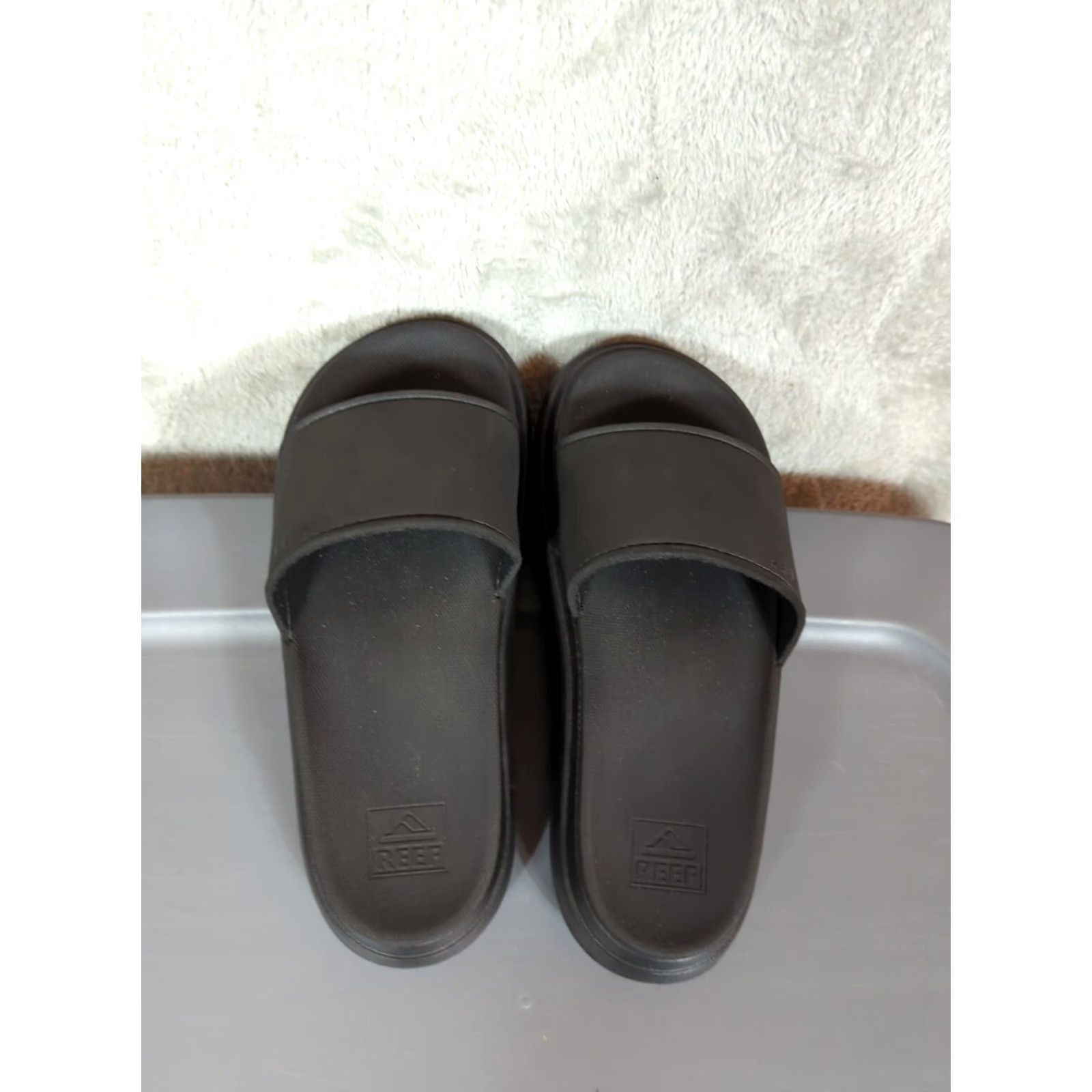 REEF Reef Cushion Bondi Bay Slide Sandals Black Size 8 Womens Beach Resort Comfort Cushioned Slip On Flat Heel Summer Cruise Vacation Shoes Size US 8 / IT 38 - 2 Thumbnail