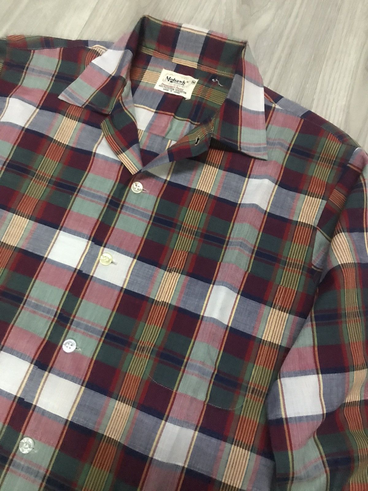 Vintage Vintage MOHAWK Polycotton Open Collar Shirt Size US M / EU 48-50 / 2 - 7 Thumbnail