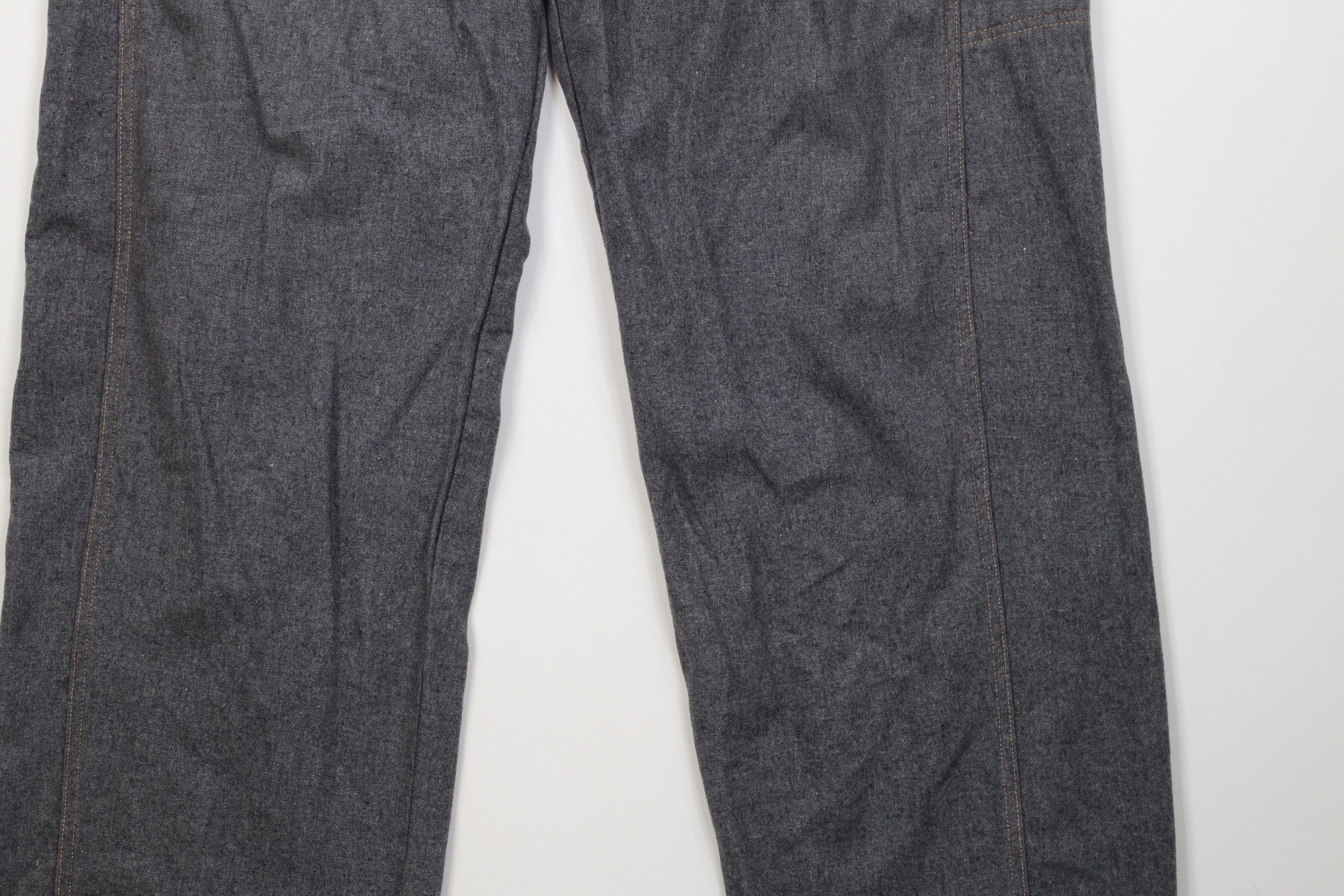 Vintage Vintage 90s Streetwear Gabardine Baggy Wide Leg Pants Gray Size US 38 / EU 54 - 4 Thumbnail