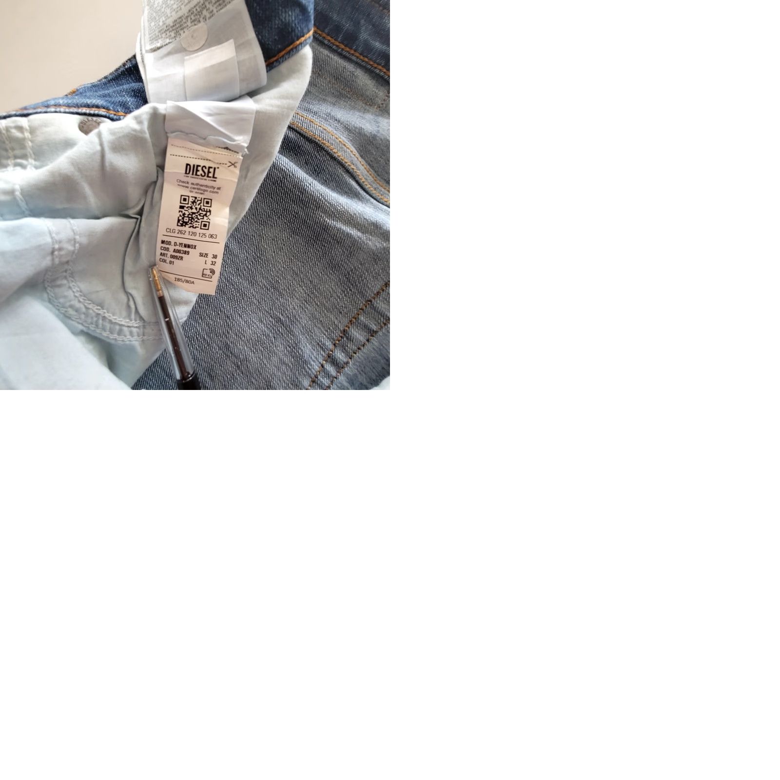 Diesel Diesel D-Yennox W30 L32 – Tapered Fit Jeans – Used Grade A Size US 32 / EU 48 - 11 Thumbnail
