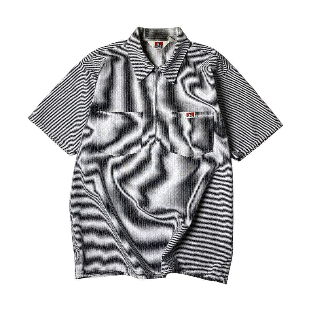Ben Davis TRUE VINTAGE BEN DAVIS HALF ZIP HICKORY STRIPE WORK SHIRT Size US L / EU 52-54 / 3 - 1 Thumbnail