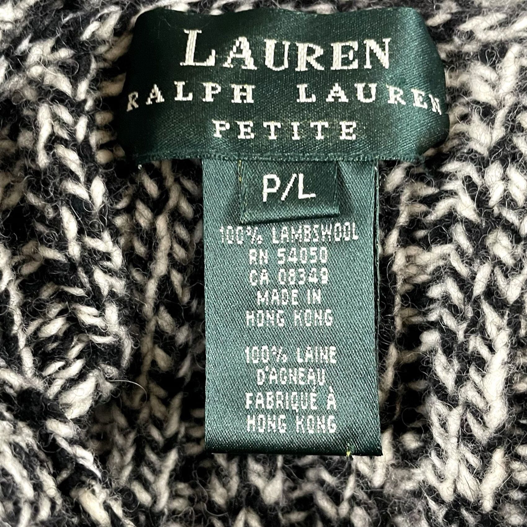 Ralph Lauren VINTAGE Ralph Lauren Sweater Women’s PL Ribbed Cowl Neck Lambs Wool Marled R2 Size L / US 10 / IT 46 - 7 Thumbnail