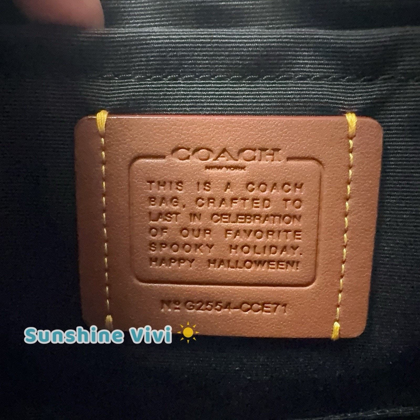 Coach NWT Coach Teri Shoulder Bag Canvas Pumpkin Halloween CCE71 Size ONE SIZE - 7 Thumbnail
