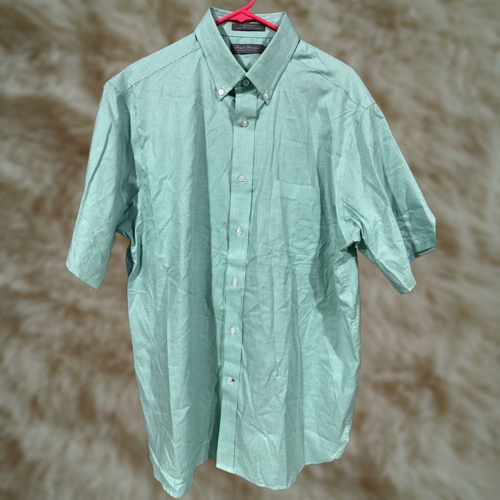 Cremieux Daniel Cremieux Shirt Men L Green Plaid Signature Collection Button Short Sleeve Size US L / EU 52-54 / 3 - 1 Thumbnail