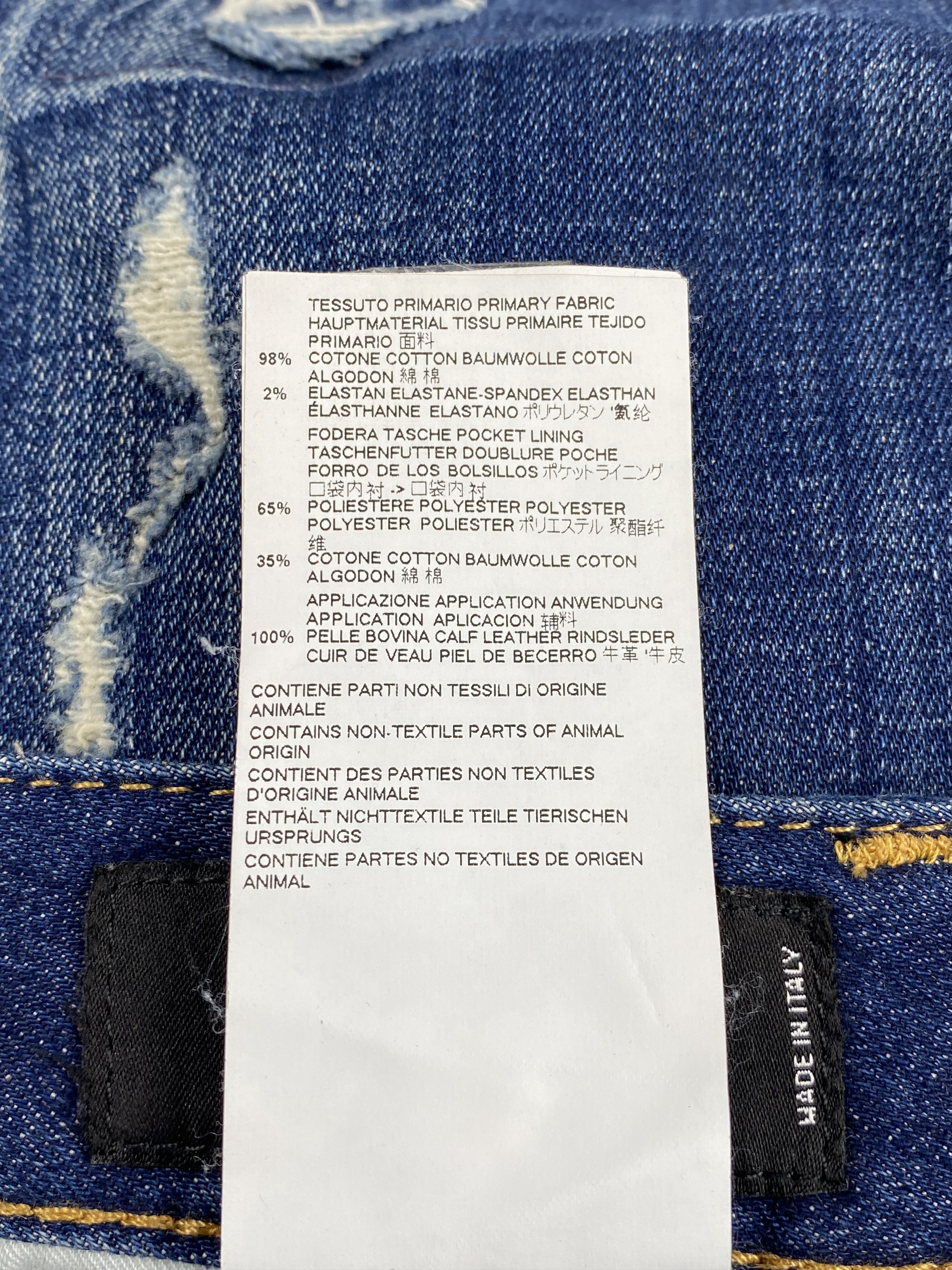 Dsquared2 Embroidered "DAN" Distressed Patch Jeans Size US 30 / EU 46 - 13 Thumbnail