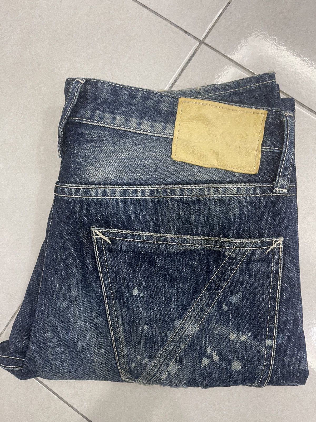 Vanquish Vanquish "Hello World" Paint Splatter Distressed Denim Size US 32 / EU 48 - 22 Thumbnail