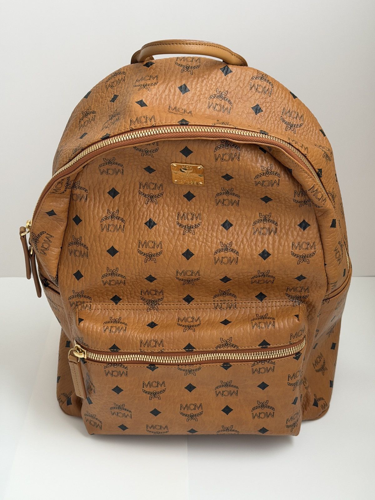 MCM MCM Visetos Backpack in Cognac Size ONE SIZE - 1 Thumbnail