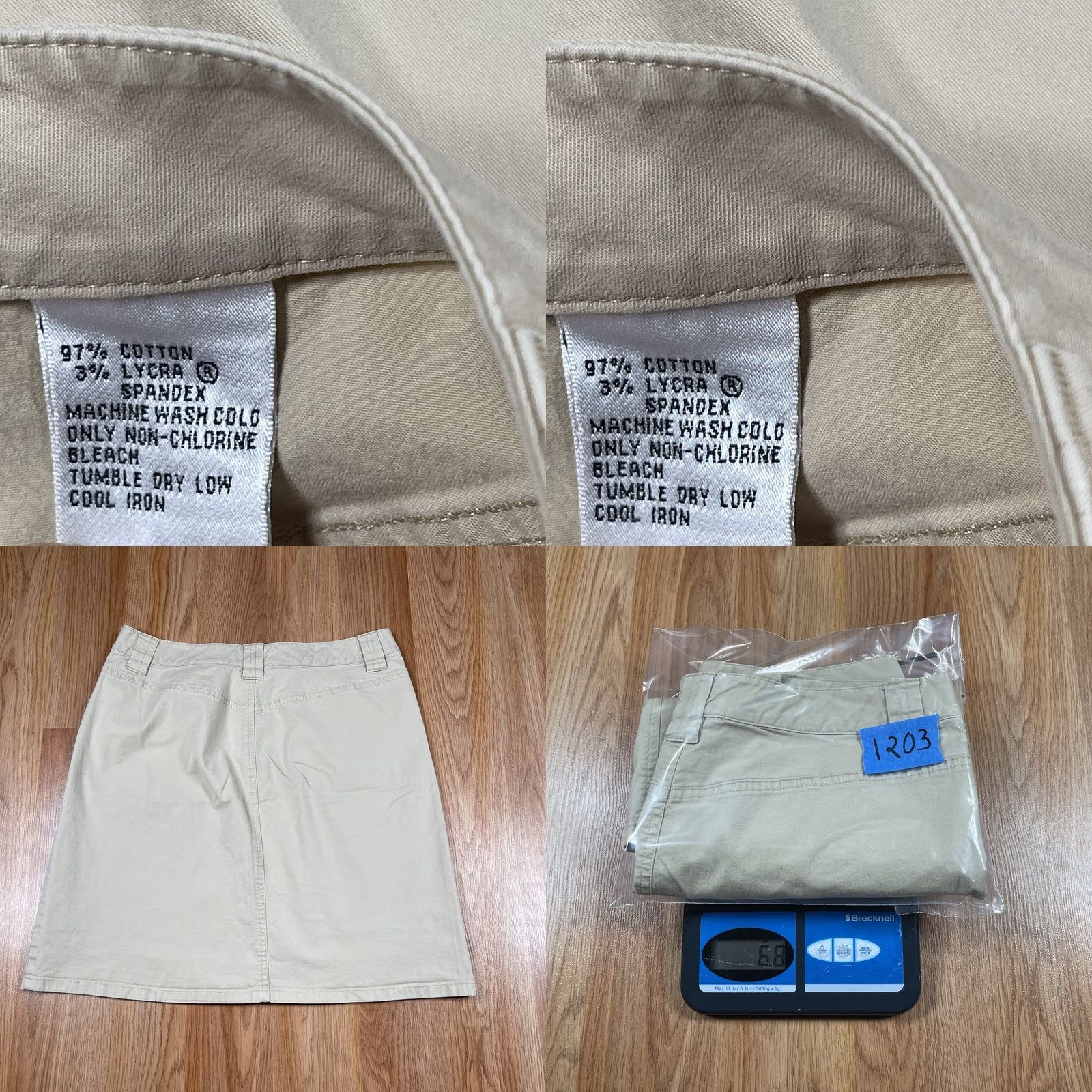 Talbots Talbots Skirt Women 6 Solid Beige Stretch Above Knee Length Straight Pencil Size 28" / US 6 / IT 42 - 8 Thumbnail