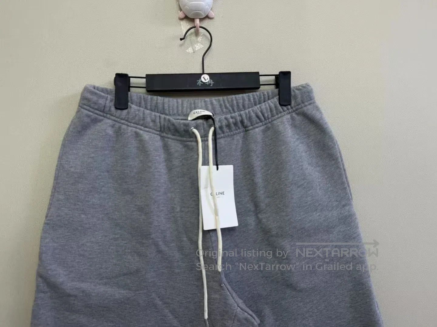 Celine CELINE Gray Embroidered Logo Shorts. Size US 38 / EU 54 - 2 Thumbnail