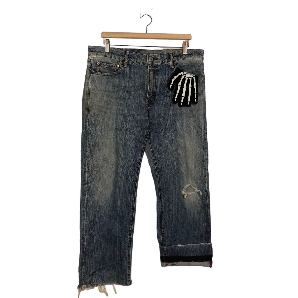 Japanese Brand 🔥RARE PUNK STYLE DISTRESSED DENIM JEANS ISSEY MIYAKE JAPAN Size US 34 / EU 50 - 9 Thumbnail