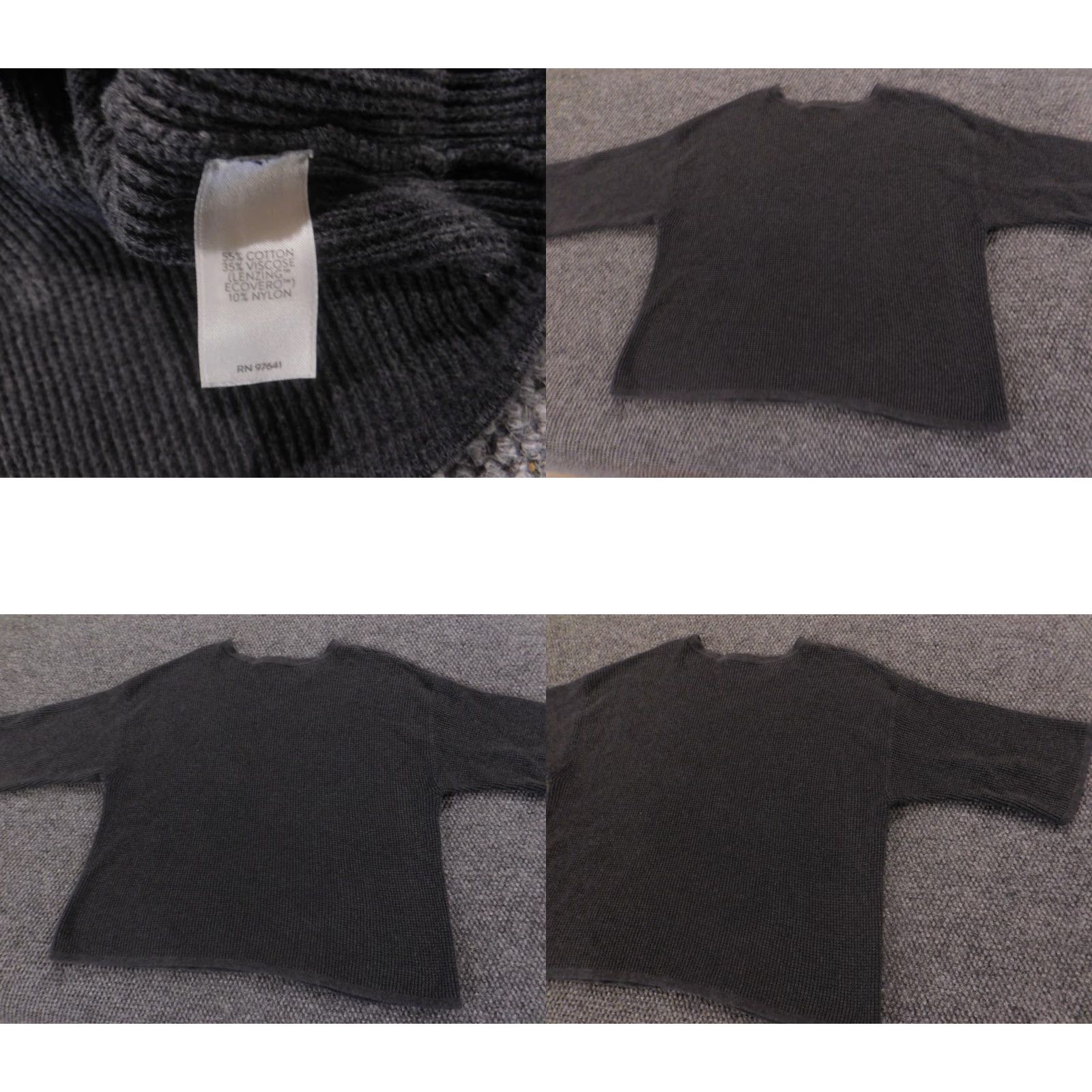 J. Jill J. Jill Womens Sweater XS Gray Solid Cable-Knit Crew Neck 3/4 Sleeve Pullover Cotton Viscose Stretch Button Pullover Winter Mens? Wait genders. End. Size XS / US 0-2 / IT 36-38 - 8 Thumbnail