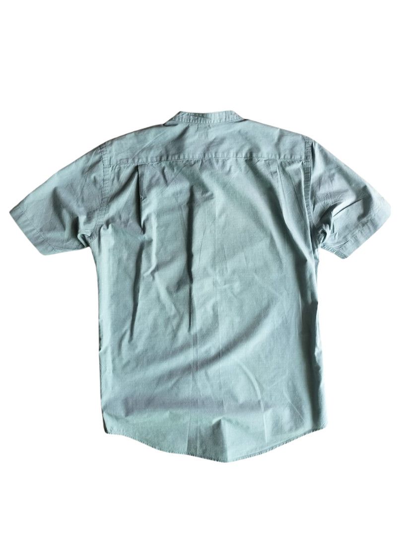 Uniqlo Uniqlo sage green Shirt Band Collar : Size M Size US M / EU 48-50 / 2 - 2 Thumbnail
