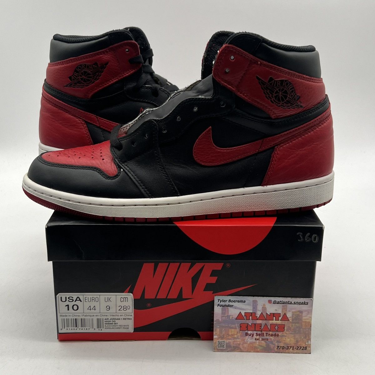 Jordan Brand Air Jordan 1 high banned Size US 10 / EU 43 - 1 Thumbnail