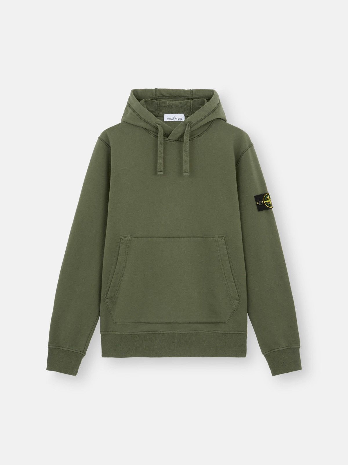 Stone Island Olive Green Compass Patch Logo Hoodie | Grailed
