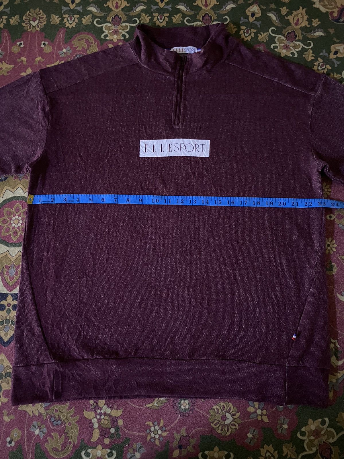 Japanese Brand × Vintage ELLE SPORT Half Zipper Sweatshirt Size US L / EU 52-54 / 3 - 11 Thumbnail