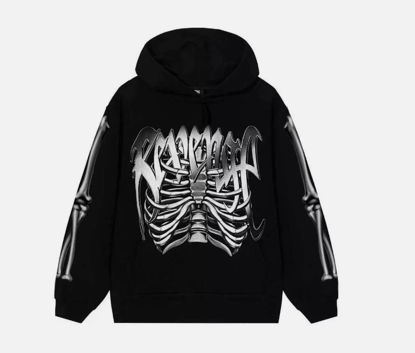 Revenge Chrome Skeleton Logo Hoodie Brand New