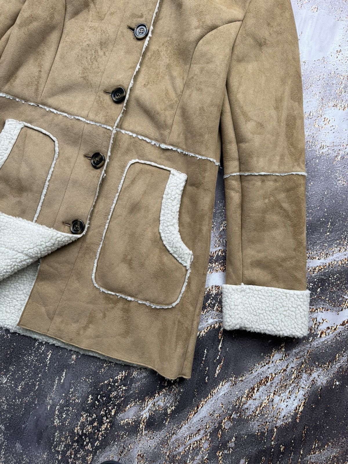 Japanese Brand Vintage Faux Sheepskin Hoodie Coat Size S / US 4 / IT 40 - 4 Thumbnail
