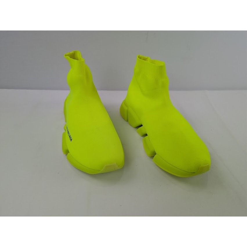 Balenciaga o1rshd1 Speed 2.0 Recycled Knit Sneakers in Fluo Yellow Size US 11 / EU 44 - 7 Thumbnail