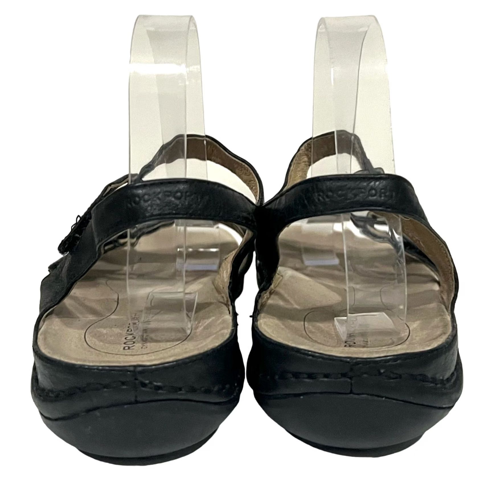 Rockport Rockport Women's Sandals Flat Leather Footbed Black 9.5M Size US 10 / IT 40 - 7 Thumbnail