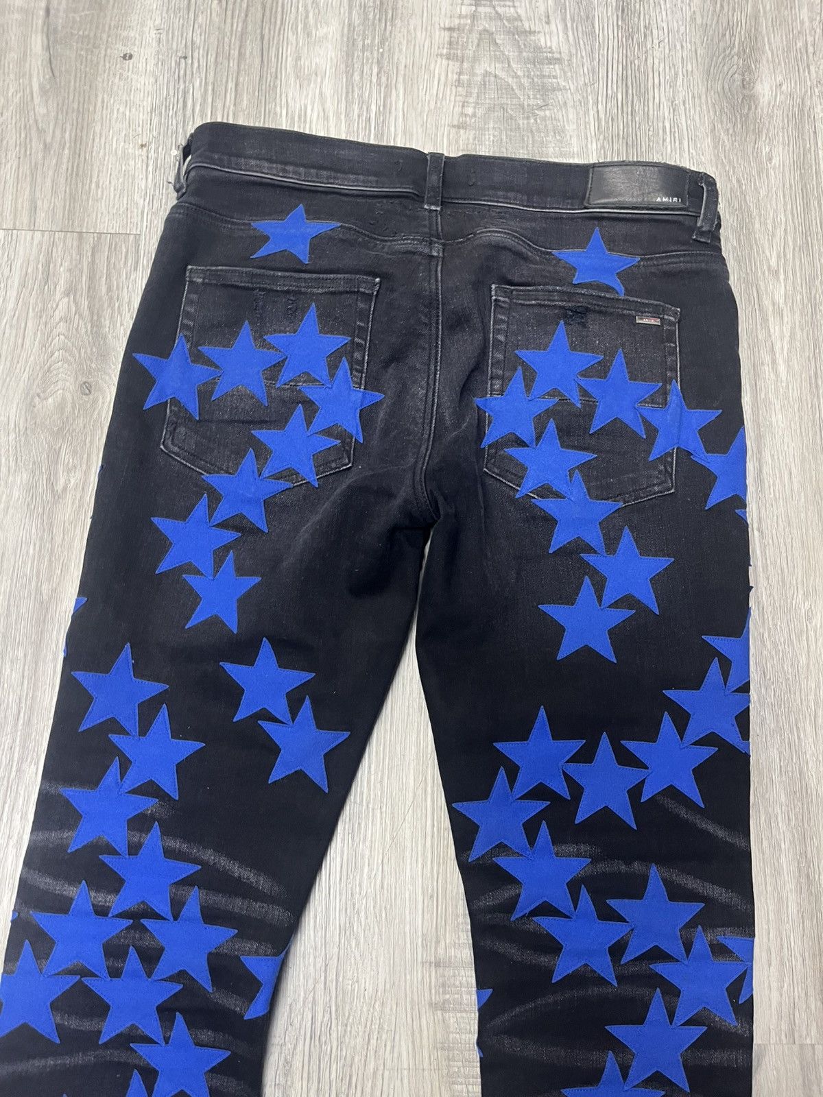Amiri Amiri Alchemist Suede Stars Blue Aged Black Denim Size US 32 / EU 48 - 6 Thumbnail