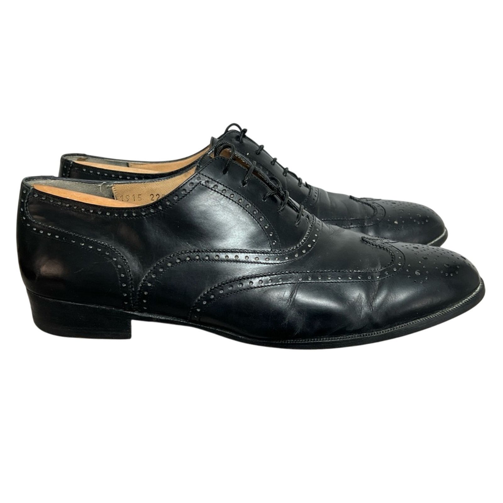 Salvatore Ferragamo SALVATORE FERRAGAMO Leather Wing-Tip Derby Brogue Shoes 9 3E Size US 9 / EU 42 - 6 Thumbnail