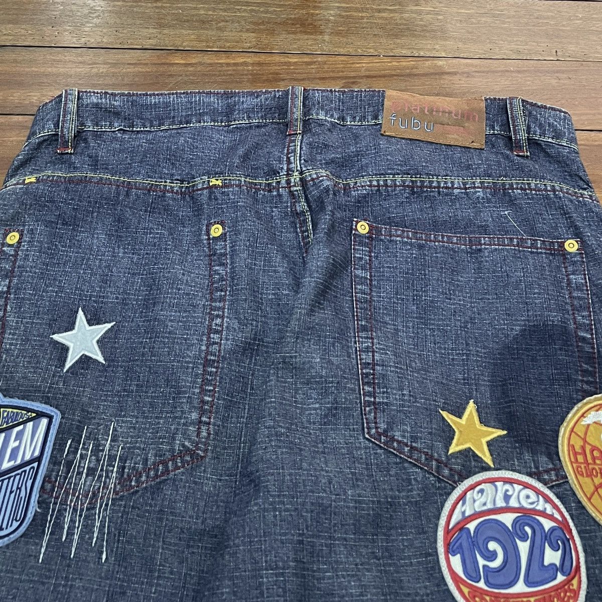 Fubu Rare Vintage Brand Fubu Platinum Patchwork Baggy Jeans 2000s Size US 36 / EU 52 - 4 Thumbnail