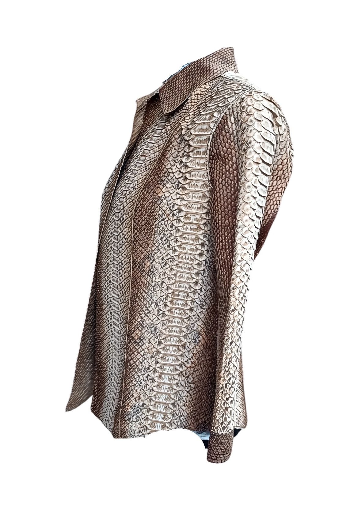 Prada S/S 2004 REAL PYTHON SKIN LEATHER JACKET Size M / US 6-8 / IT 42-44 - 3 Thumbnail