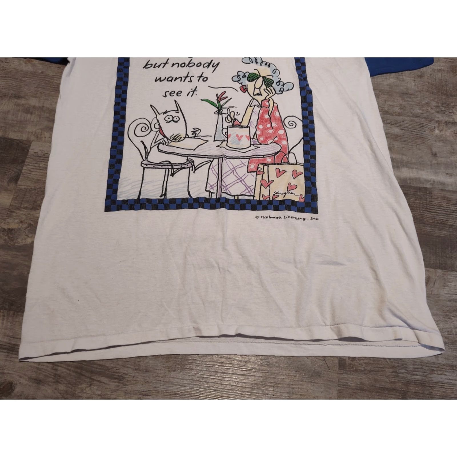 Vintage VINTAGE 90s Maxine Cartoon Graphic Tee Shirt XL White Single Stitch USA Made Mens Size US XL / EU 56 / 4 - 4 Thumbnail