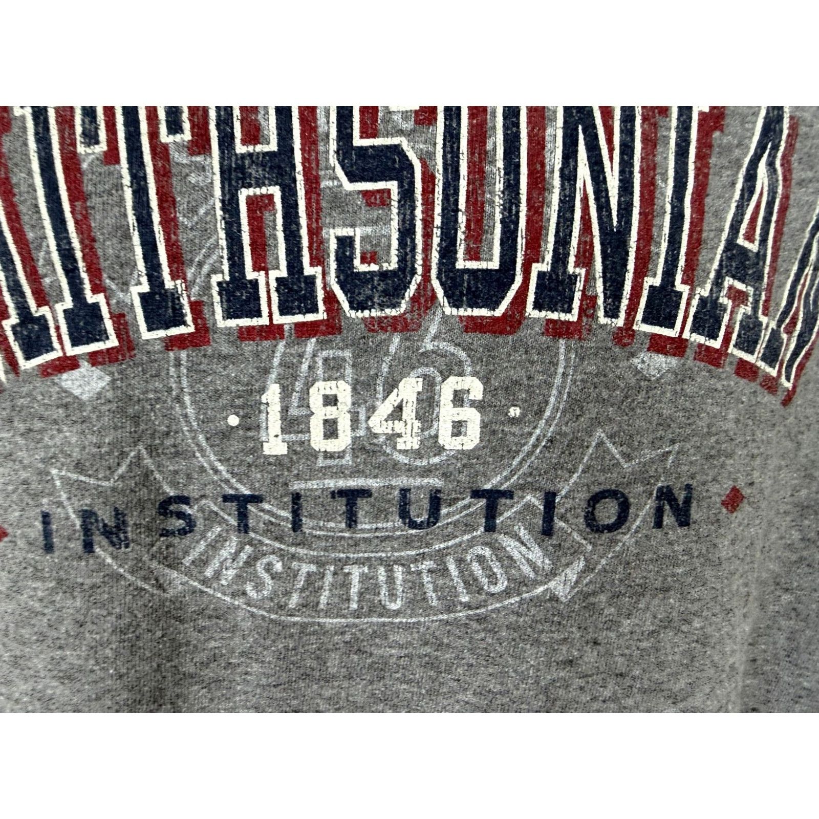 Etro Smithsonian Shirt Adult Large Gray Logo 1846 Retro T-Shirt Men’s Regular Fit Knit Cotton Polyester Short Sleeve Crew Neck 2000s Museum Washington DC Size US L / EU 52-54 / 3 - 6 Thumbnail