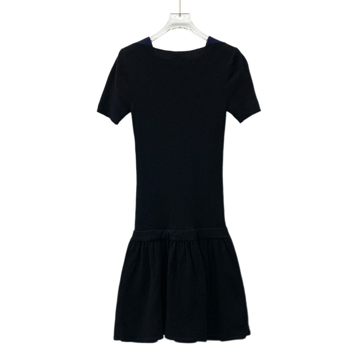 Chanel Chanel Black Logo Silver Label Wool Short Sleeve Knit Dress Size XS / US 0-2 / IT 36-38 - 2 Thumbnail
