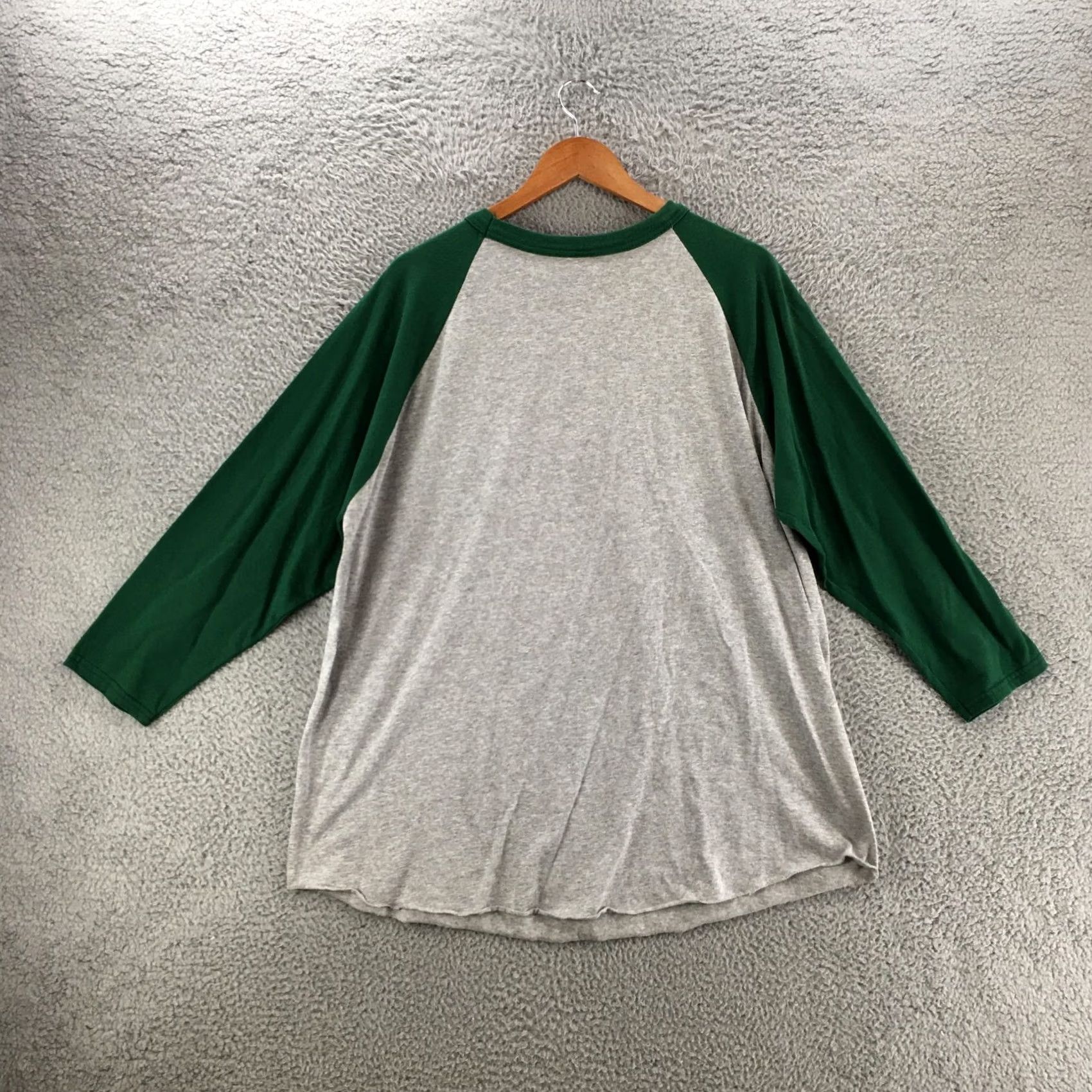 Augusta Sportswear Augusta T-Shirt Mens 2XL 3/4 Raglan Sleeve Grey Crew Neck Printed Casual Top Size US XXL / EU 58 / 5 - 6 Thumbnail