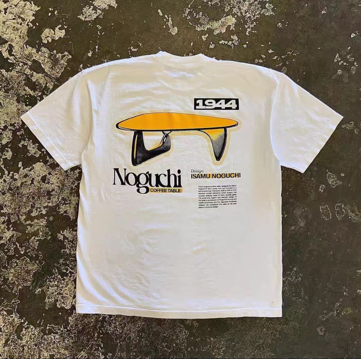 Vintage White retro table print cotton t-shirt Size US M / EU 48-50 / 2 - 1 Thumbnail