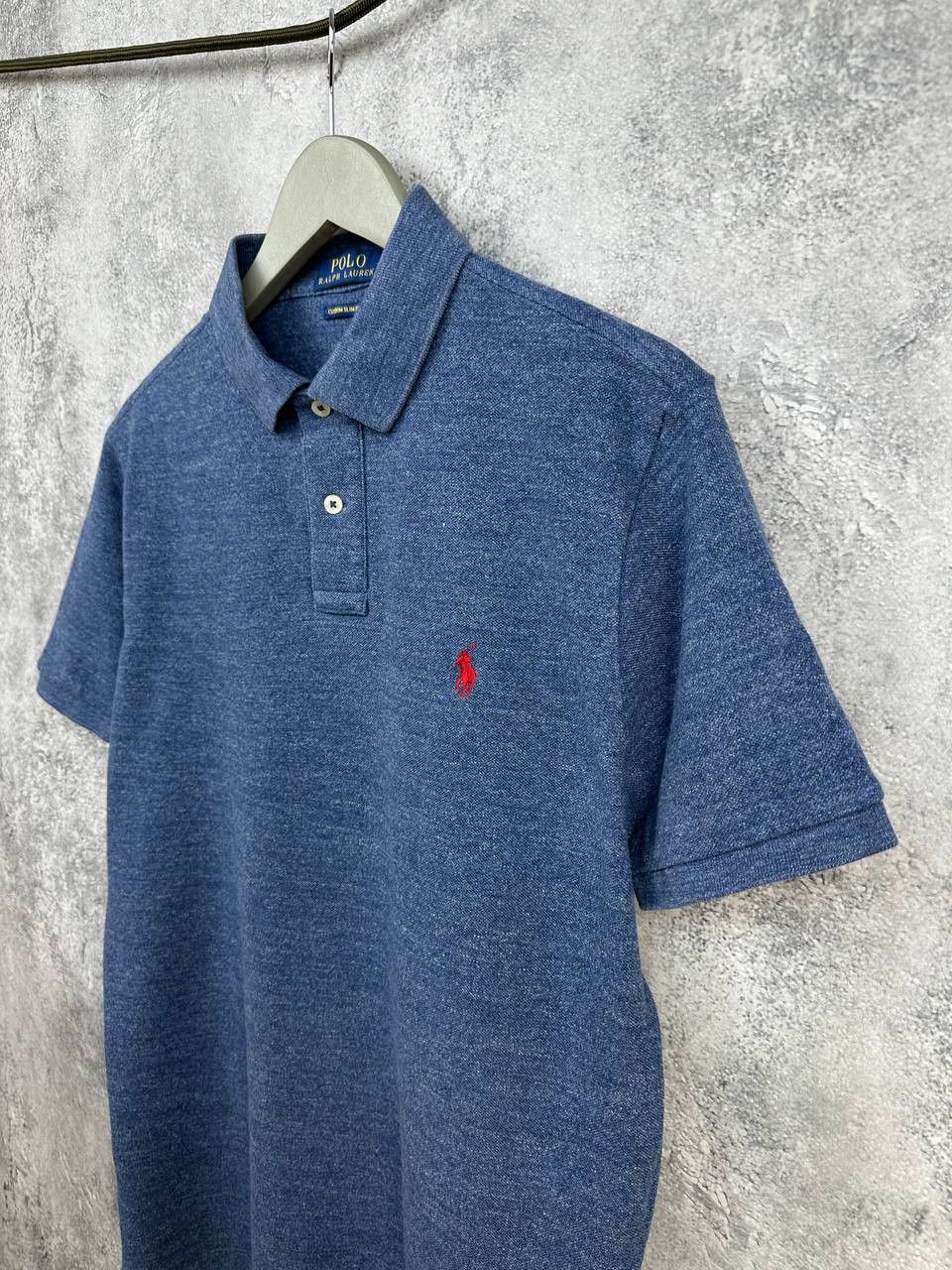 Polo Ralph Lauren Polo Ralph Lauren Polo Shirt Blue Heather Custom Slim Fit SS Size US L / EU 52-54 / 3 - 5 Thumbnail