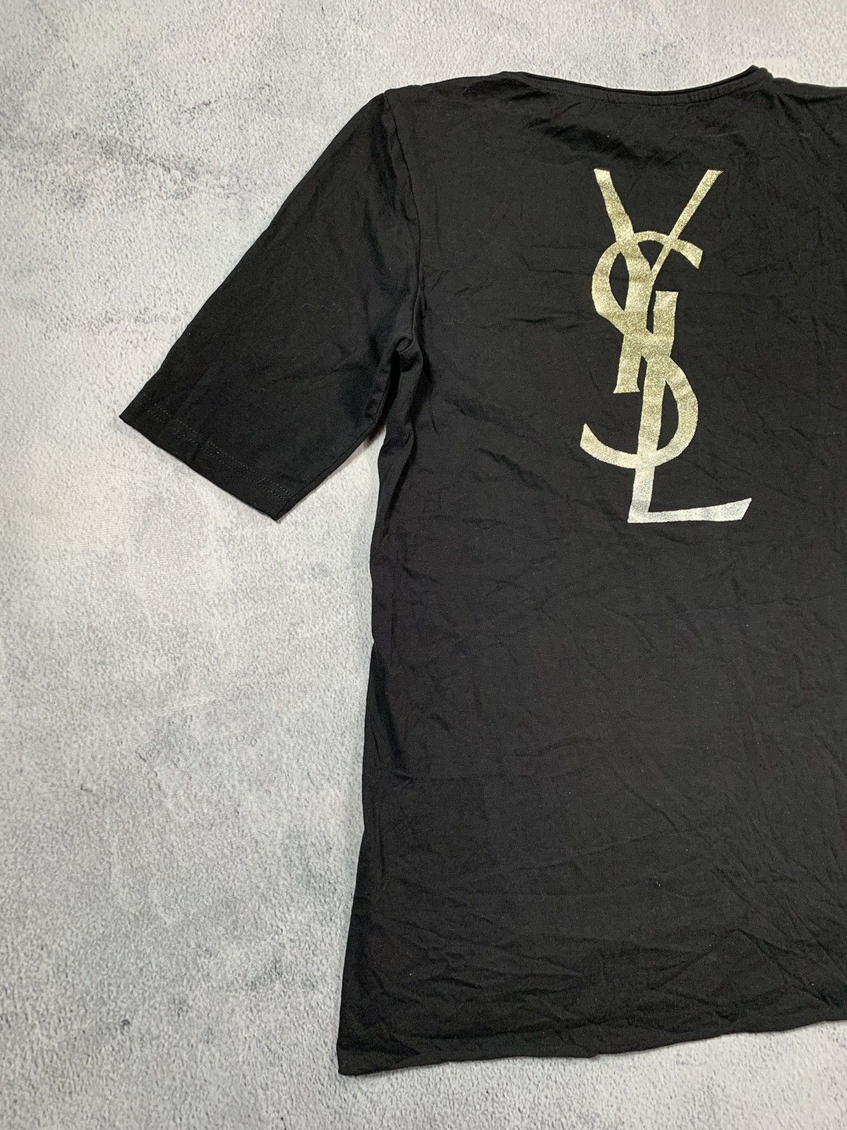 Yves Saint Laurent Vintage Y2K Yves Saint Laurent uniform biglogo tee size M Size M / US 6-8 / IT 42-44 - 4 Thumbnail
