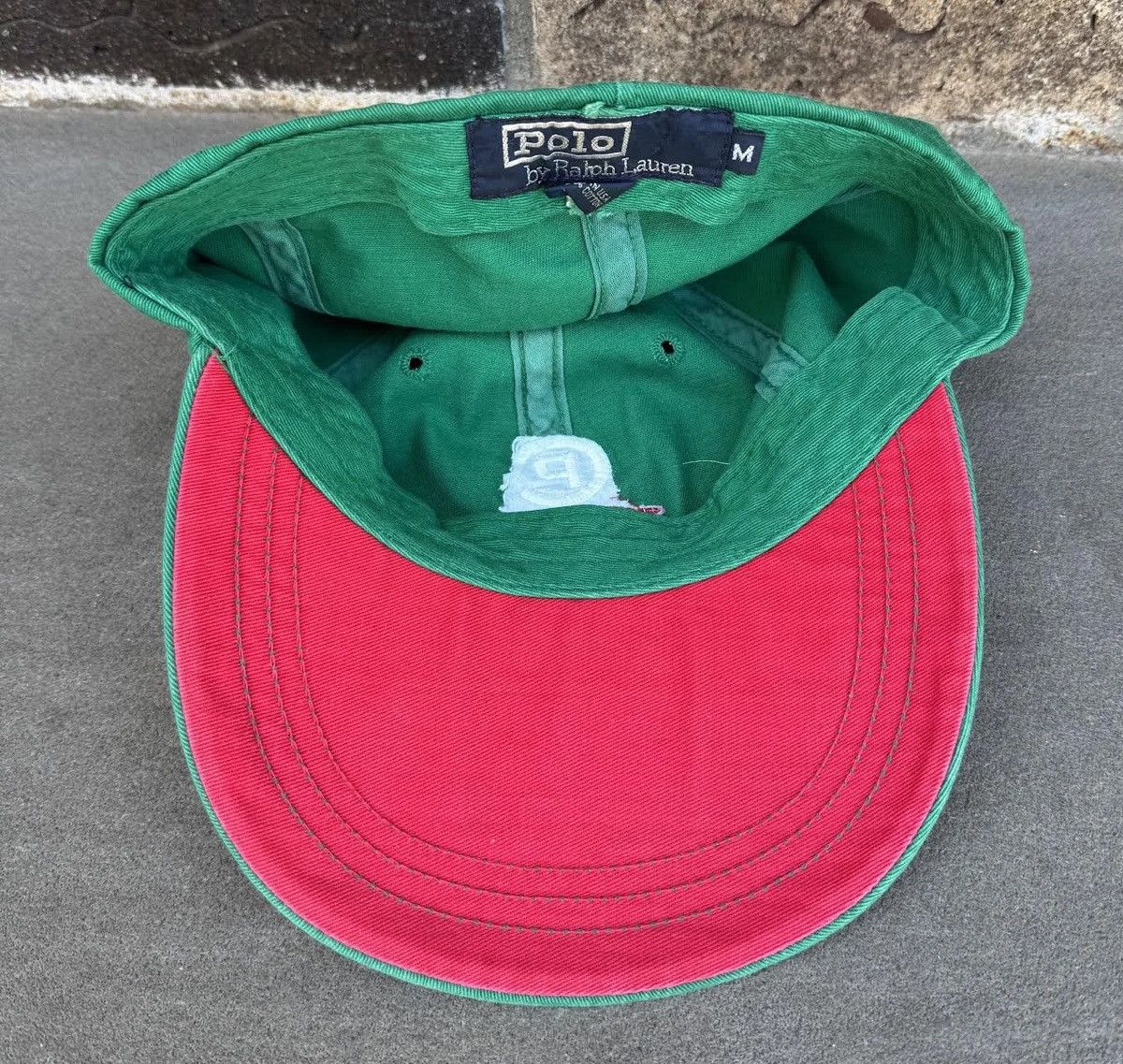 Polo Ralph Lauren Vintage Polo RL-92 Green / Red Fitted Hat (Size M) Size ONE SIZE - 3 Thumbnail