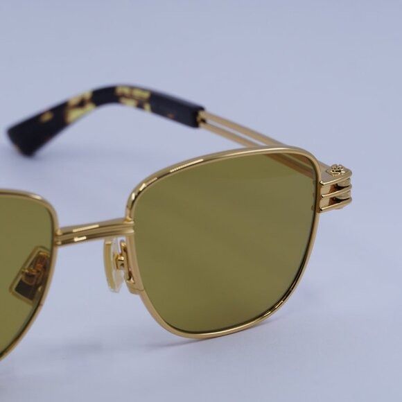 Bottega Veneta Bottega Veneta BV1380S 002 Sunglasses Gold Square Frame Size ONE SIZE - 6 Thumbnail