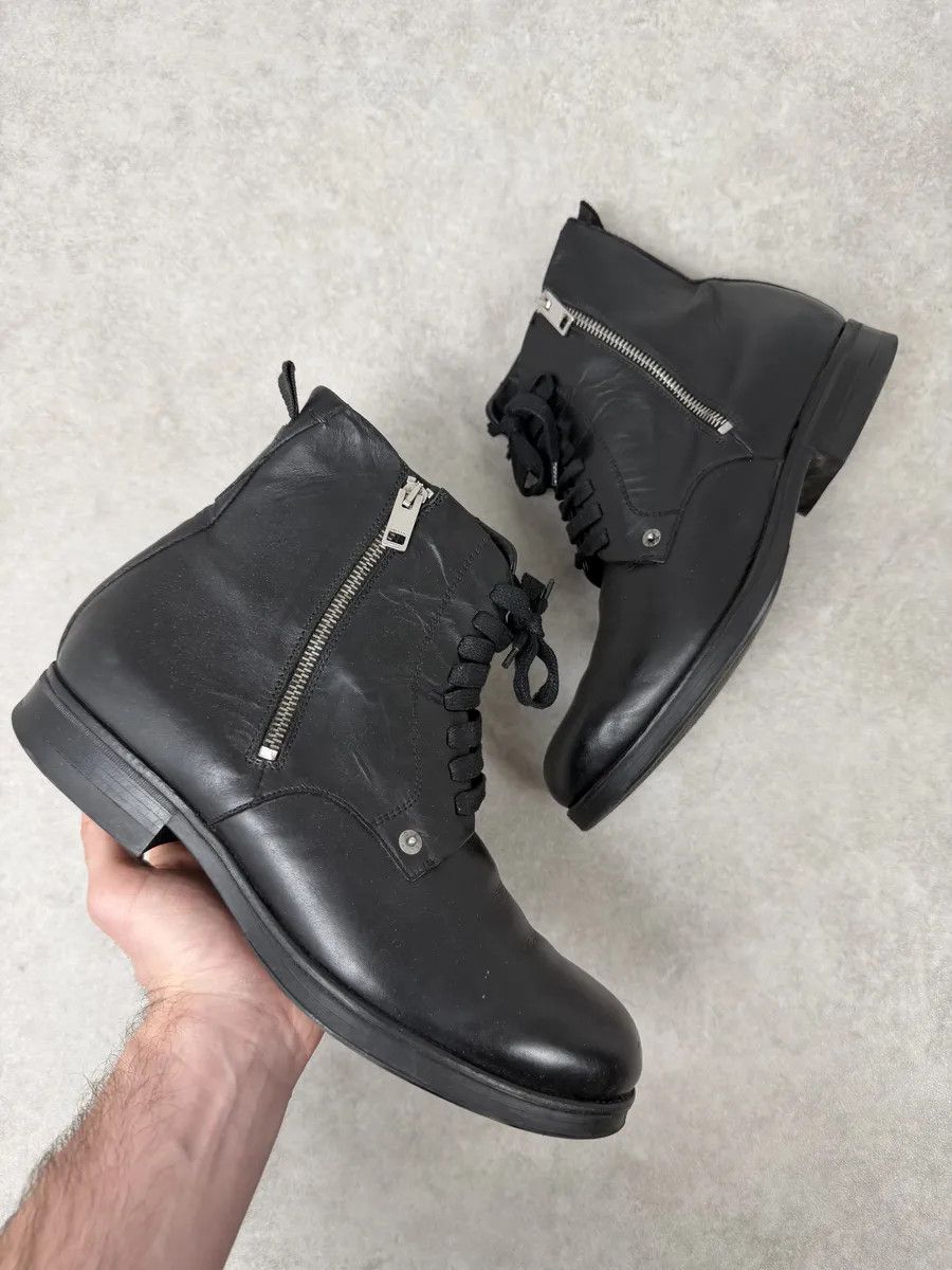 Diesel Diesel Black Classy Leather Boots Size US 11 / EU 44 - 1 Thumbnail