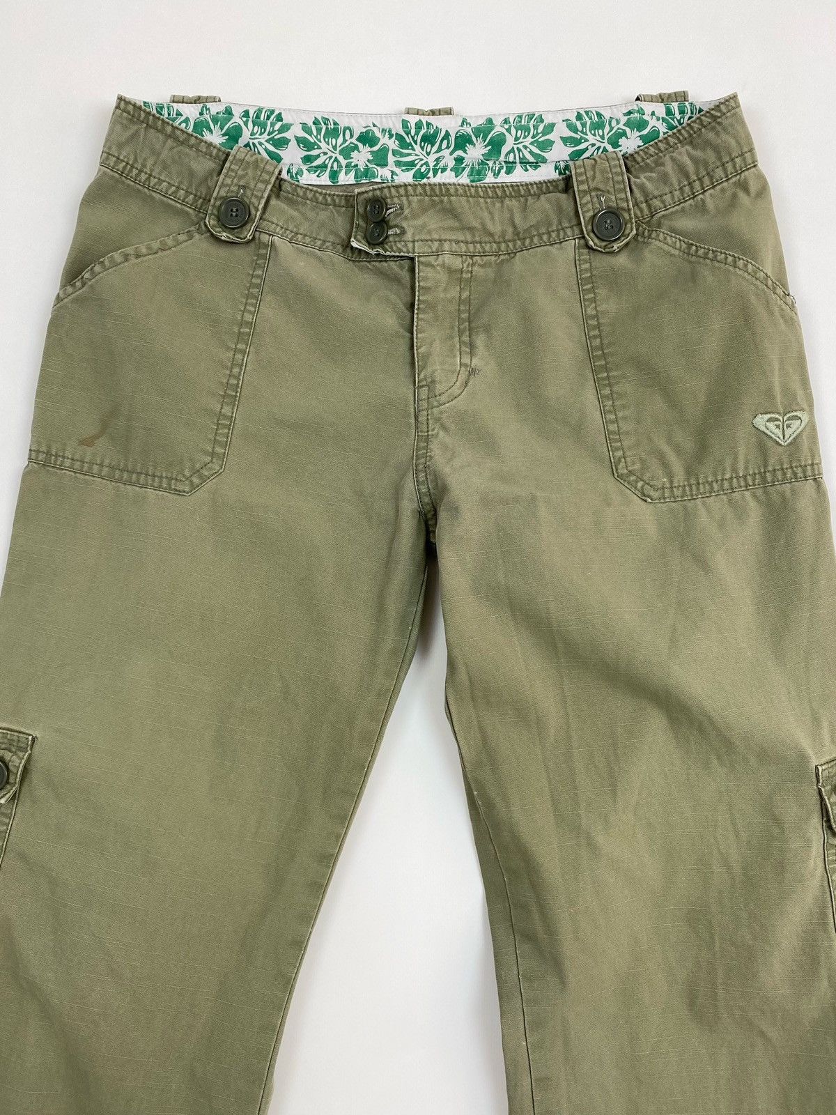 Quiksilver Y2K Vintage Roxy Low Rise Fatigue Pocket Cargo Pants Size 31" - 2 Thumbnail