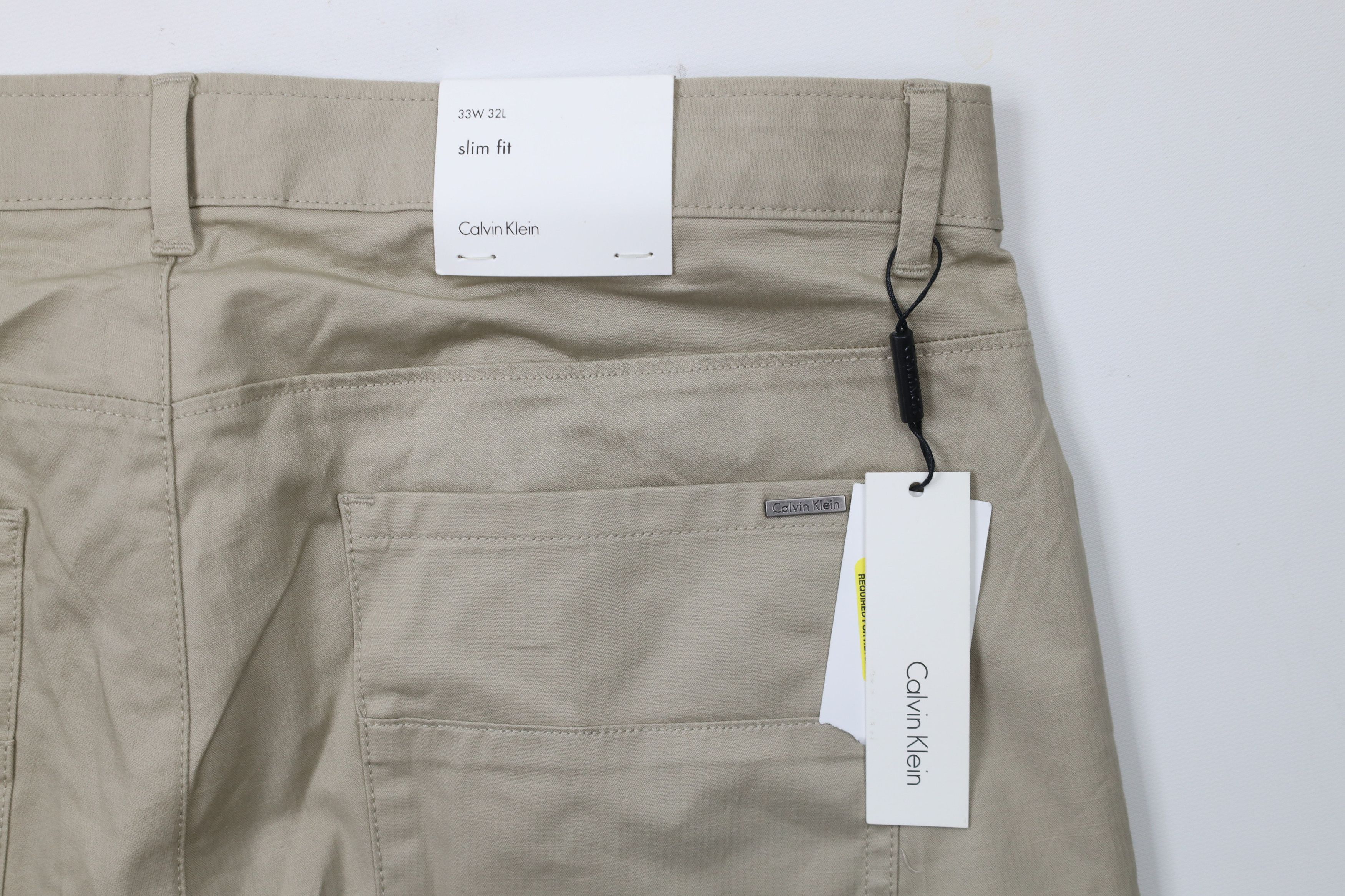 Calvin Klein × Vintage New Calvin Klein Fit Tapered Leg Chino Pants Trousers Beige Size US 33 - 11 Thumbnail