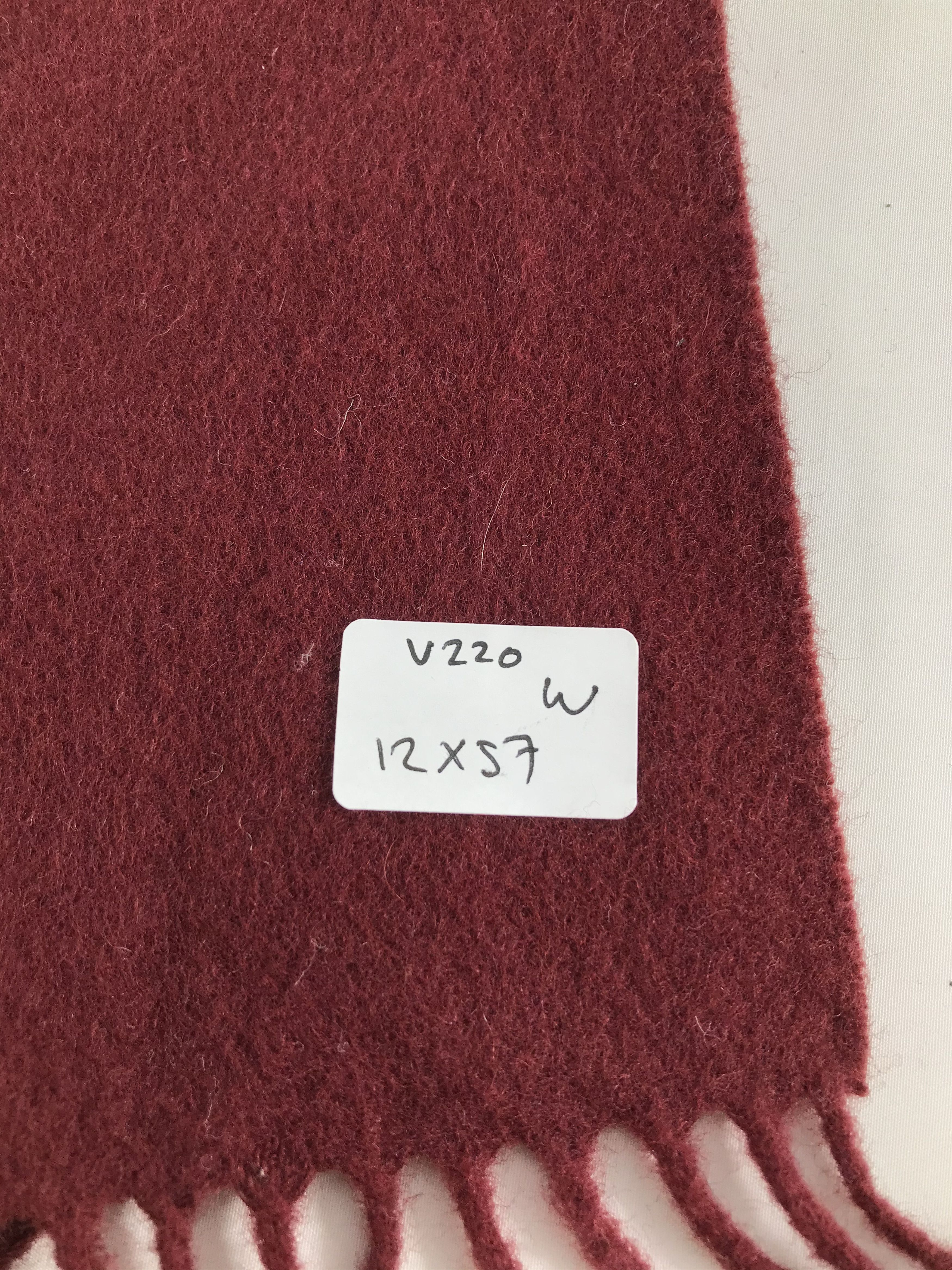 Alfred Dunhill Dunhill Burgundy Wool Scarf Muffler V220 Size ONE SIZE - 7 Thumbnail