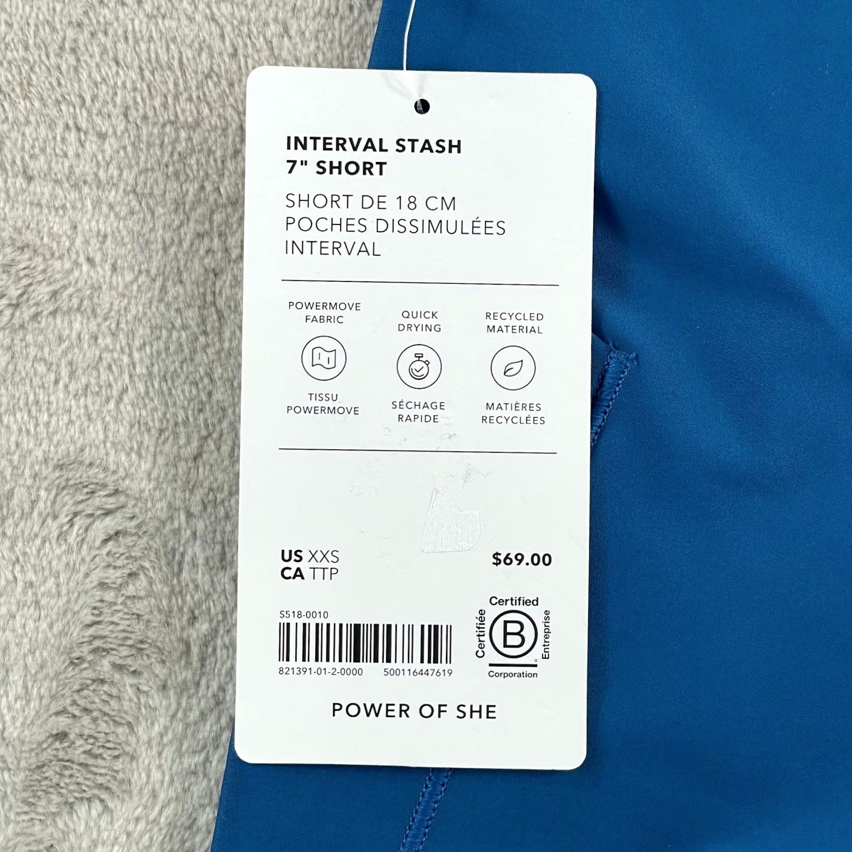 Athleta Athleta Bike Short Women 2XS Dark Lapis Blue 7" Stash Interval Pockets Yoga Gym NWT Size 24" / US 00 / IT 34 - 5 Thumbnail