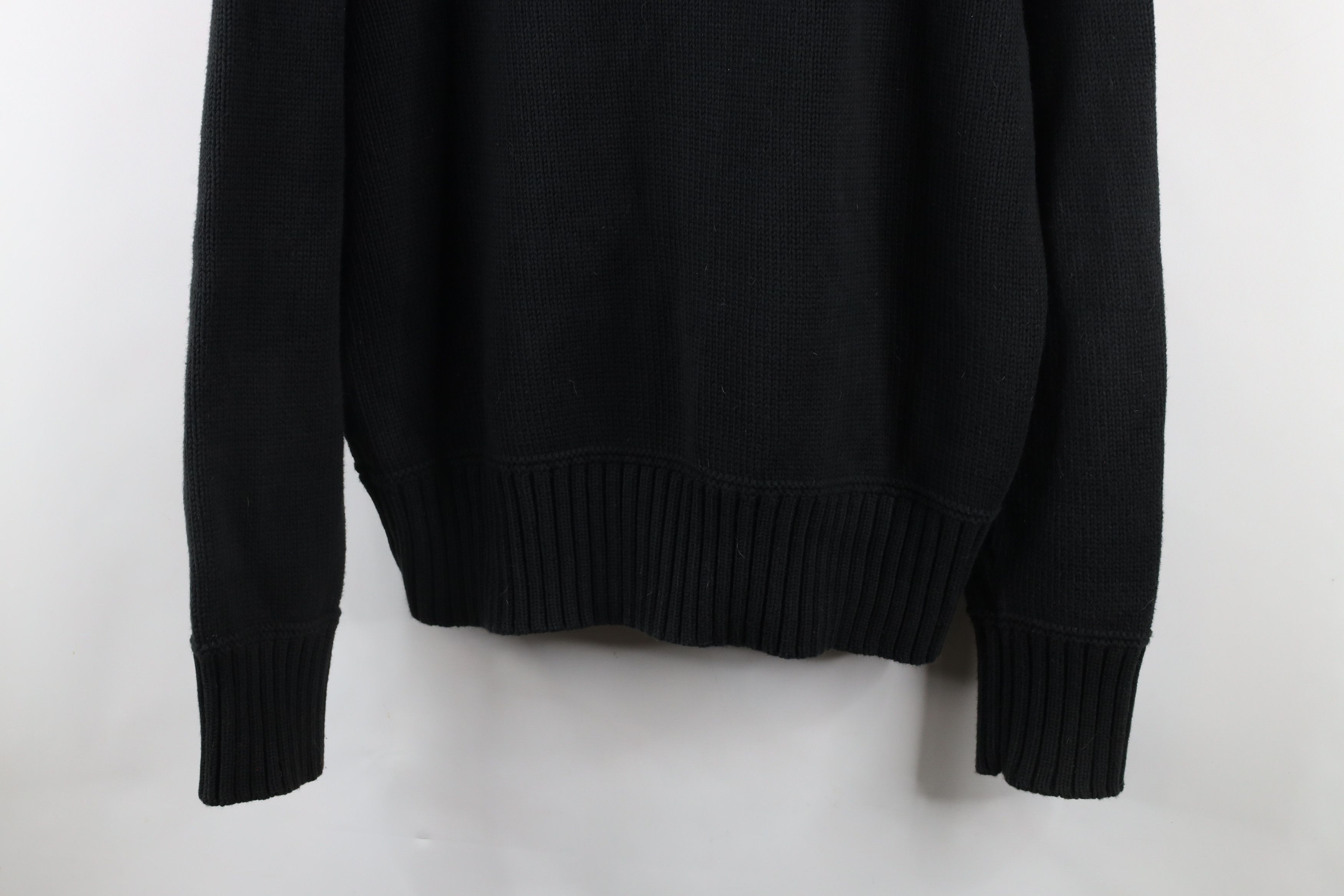 Ralph Lauren × Vintage Vintage 90s Ralph Lauren Heavyweight Shawl Sweater Black Size US XL / EU 56 / 4 - 9 Thumbnail