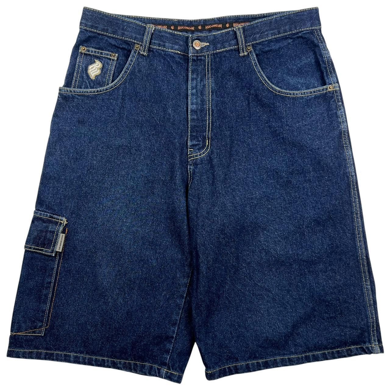 Rocawear Vintage Rocawear Baggy Denim Shorts / Jorts - Waist: 34” Size US 34 / EU 50 - 2 Thumbnail