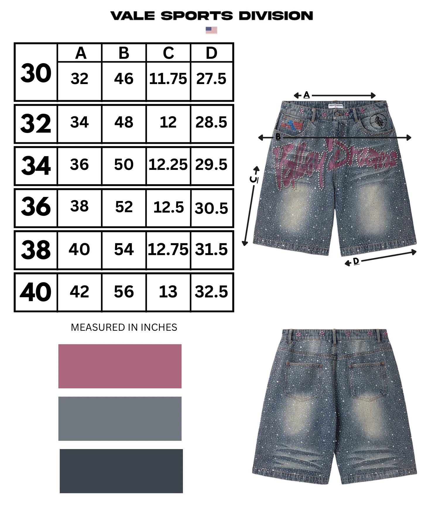Vale Vale Forever Iced Out Rhinestone Jorts Black Size 30 Size US 30 / EU 46 - 3 Thumbnail