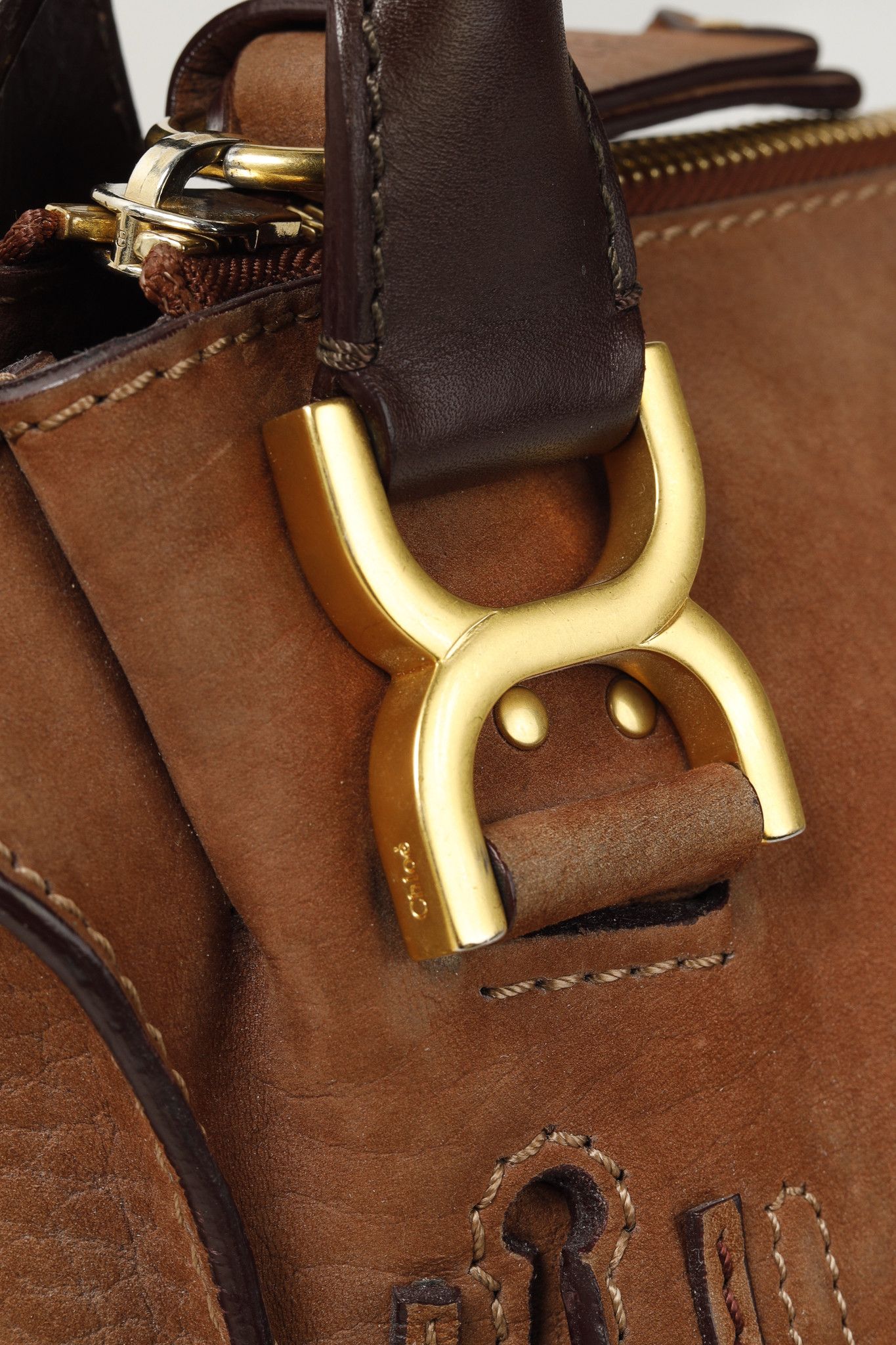 Chloe Chloe Marcie Brown Nubuck-Leather Shoulder Bag Size ONE SIZE - 10 Thumbnail