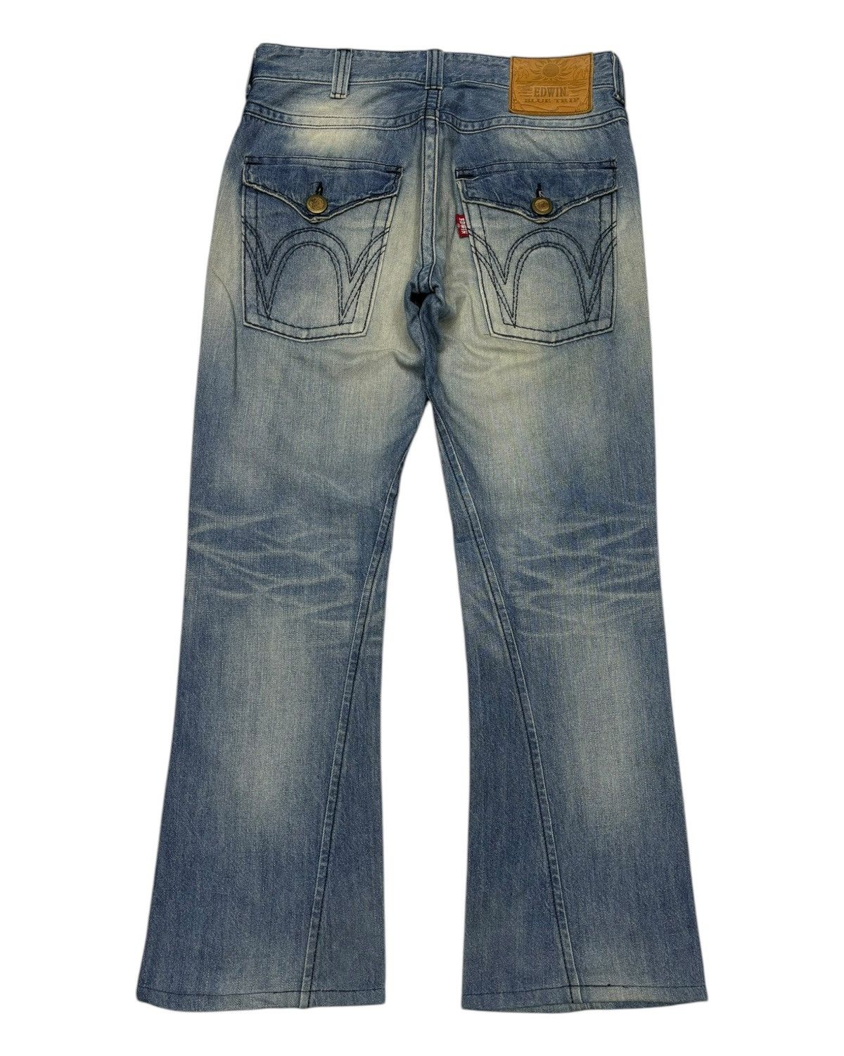 Edwin Flare Edwin Blue Trip Nice Faded Flare Denim Jeans Size US 34 / EU 50 - 8 Thumbnail
