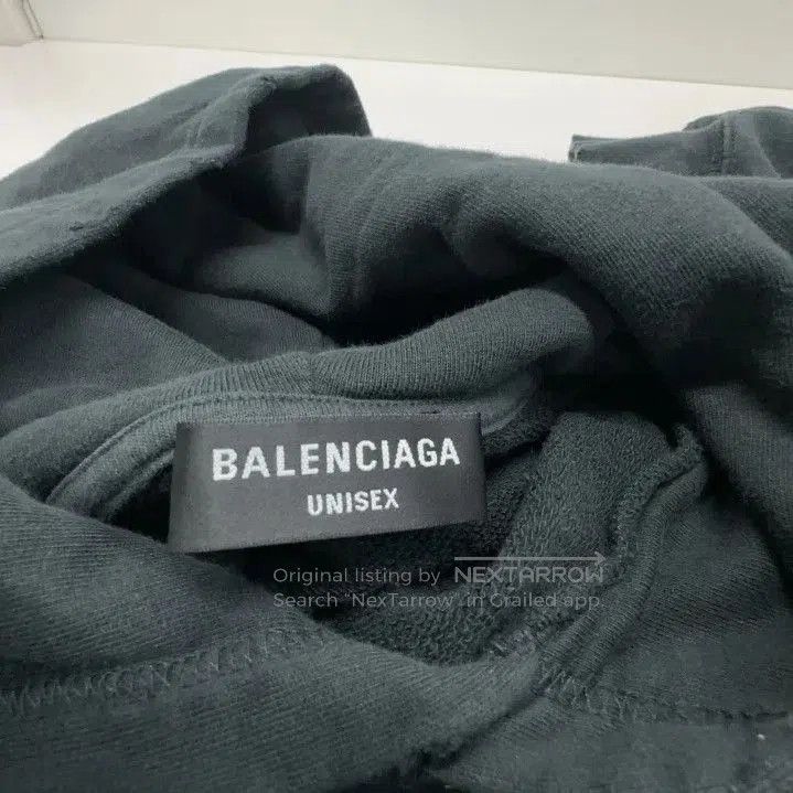 Balenciaga Balenciaga Black Logo Printed Hooded Sweatshirt. Size US M / EU 48-50 / 2 - 1 Thumbnail
