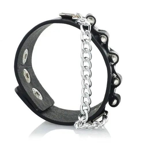 Other Bullet Shape Chain Link Leather Bracelet Size ONE SIZE - 3 Thumbnail