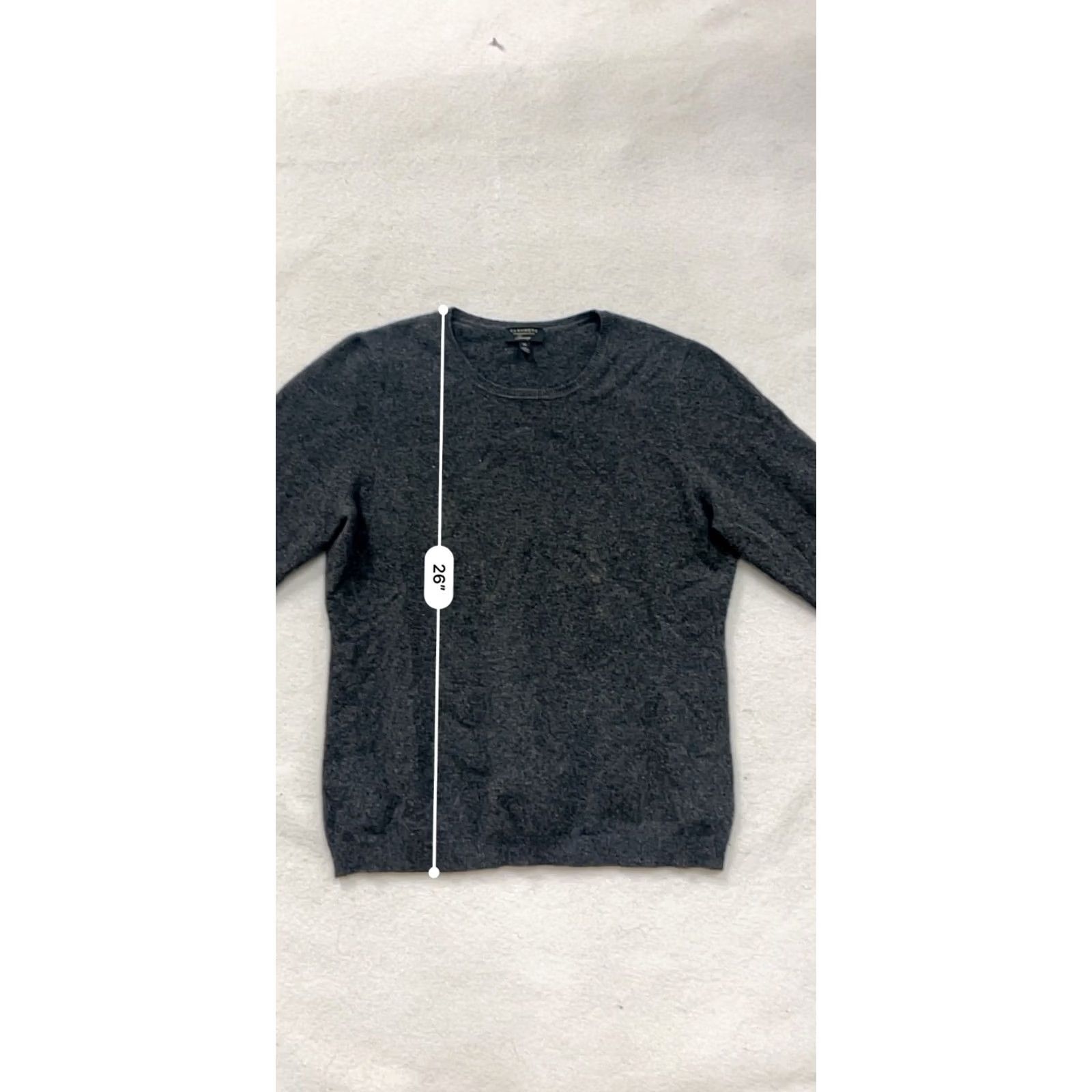 Charter Club Charter Club Womens XL Luxury Cashmere Gray Crewneck Sweater Size XL / US 12-14 / IT 48-50 - 7 Thumbnail